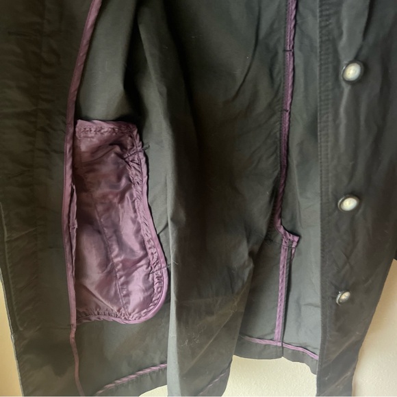 Gap Woman's Trench Coat -Sz M -Black -Classic -Preppy-Minimalist-Unlined - Picture 7 of 12